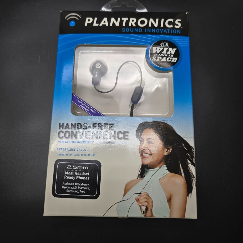 Plantronics M40 Hands-Free Headset 2.5mm For Audiovox Blackberry Samsung JJ4009